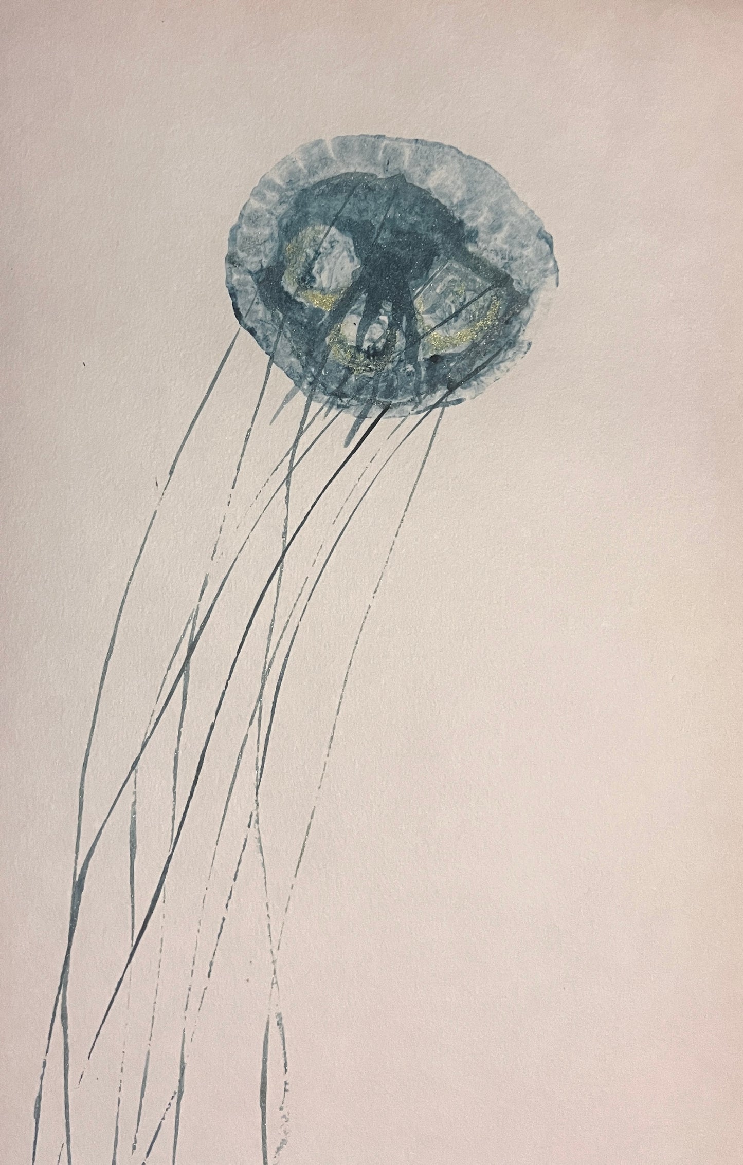 GYOTAKU PRINT TAKEN FROM A JELLY FISH