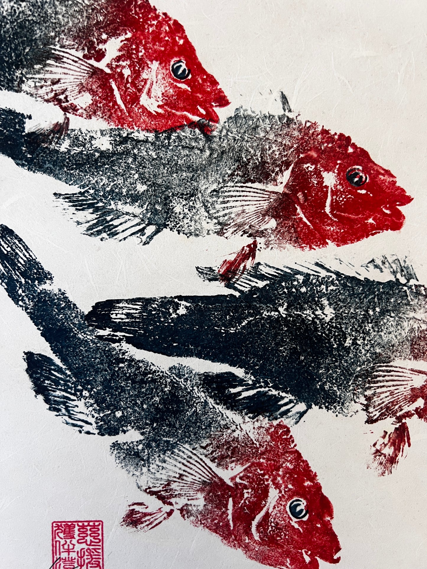 Menai Strait Wrasse Gyotaku Print