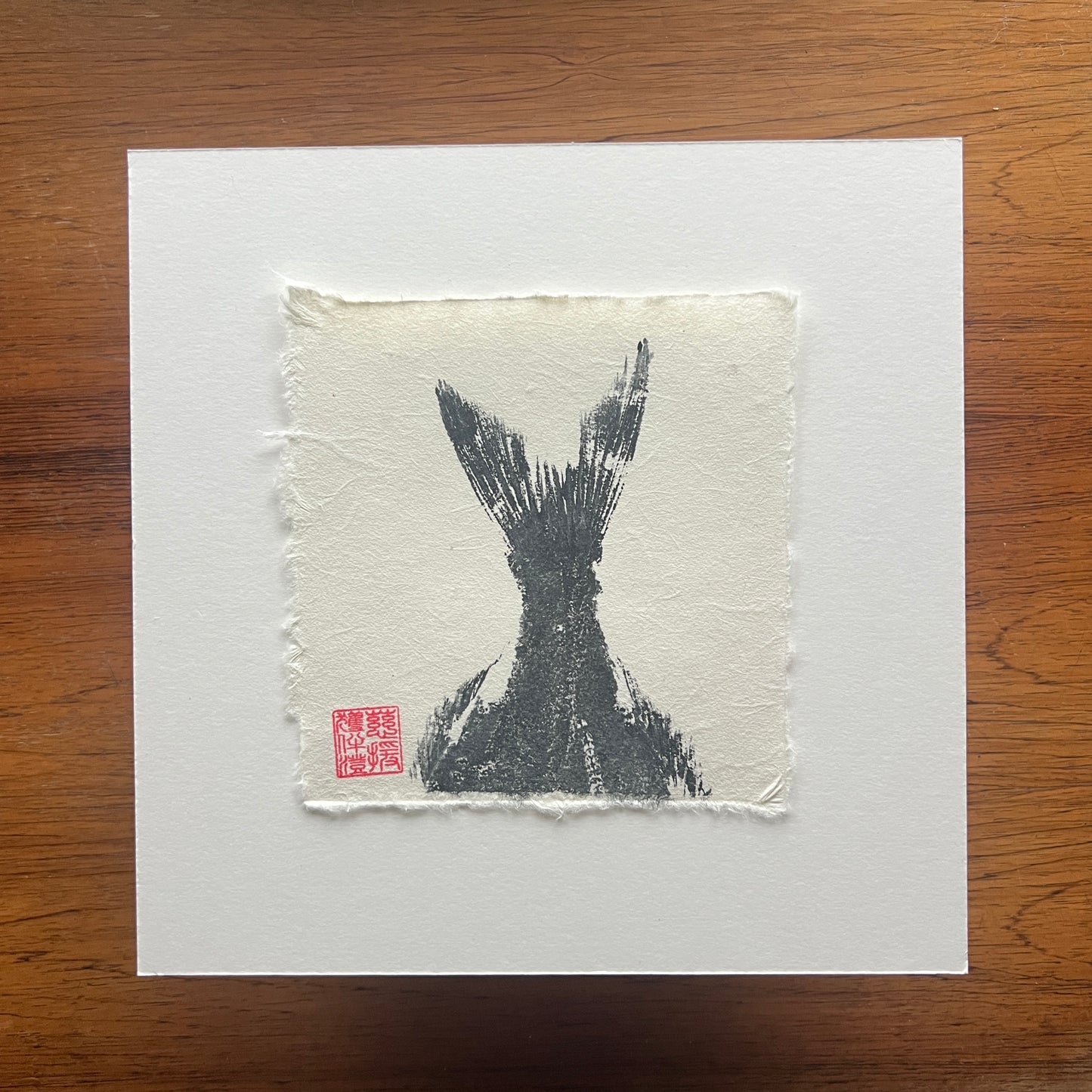 Sea Bream Mini Print – Black Ink on Thai Mulberry Paper