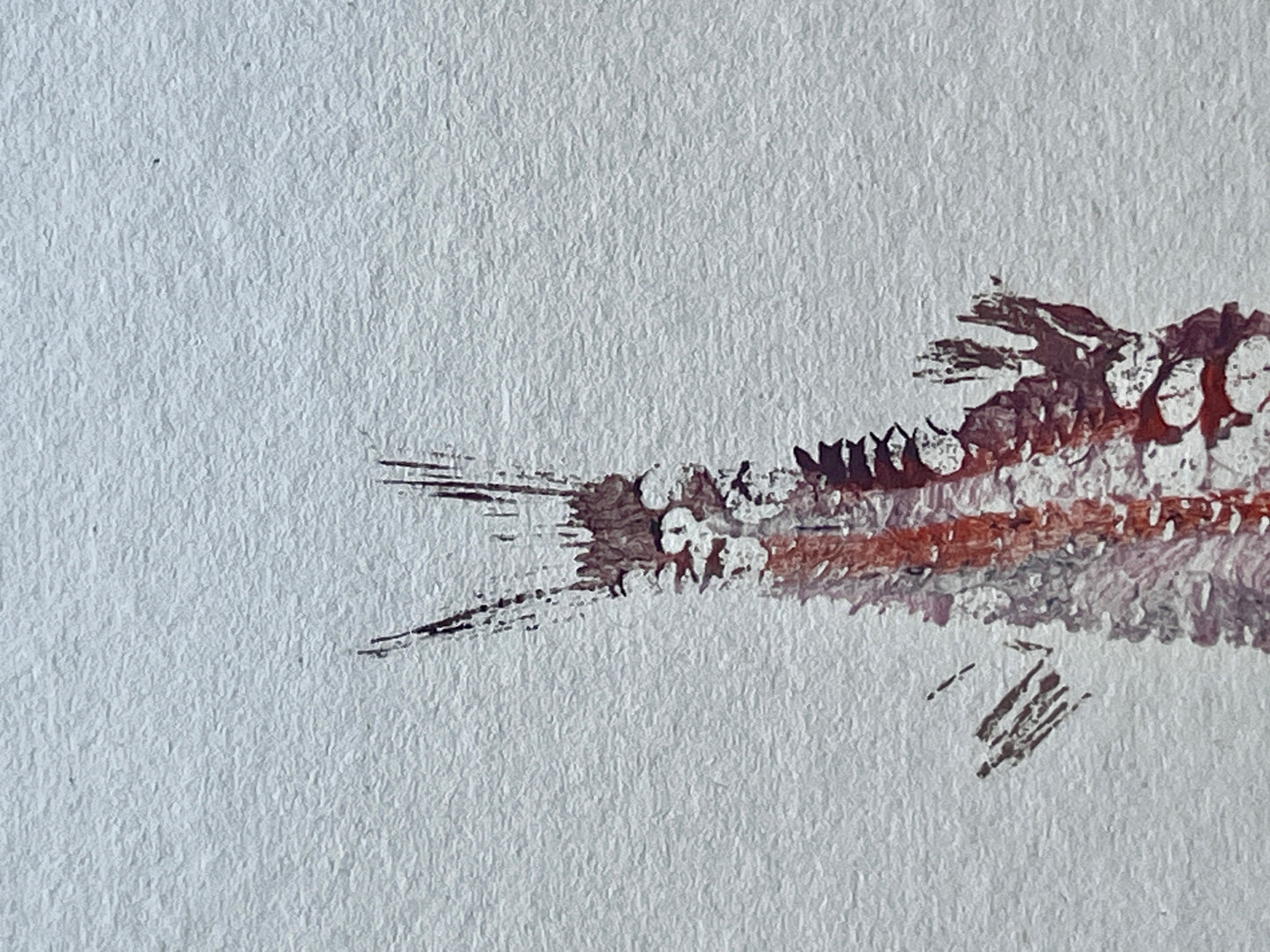 Gyotaku of a small Red Mullet from the waters of North Wales
