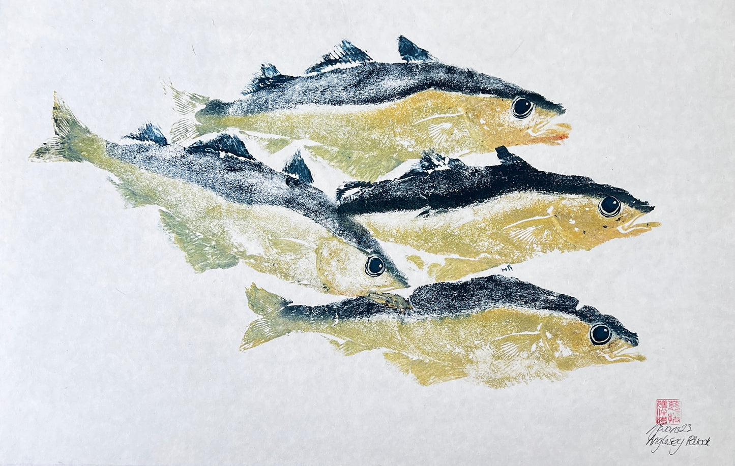 Menai Strait Pollock Gyotaku