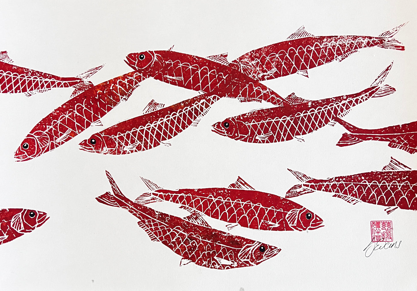 Sardine Lino Print Gyotau