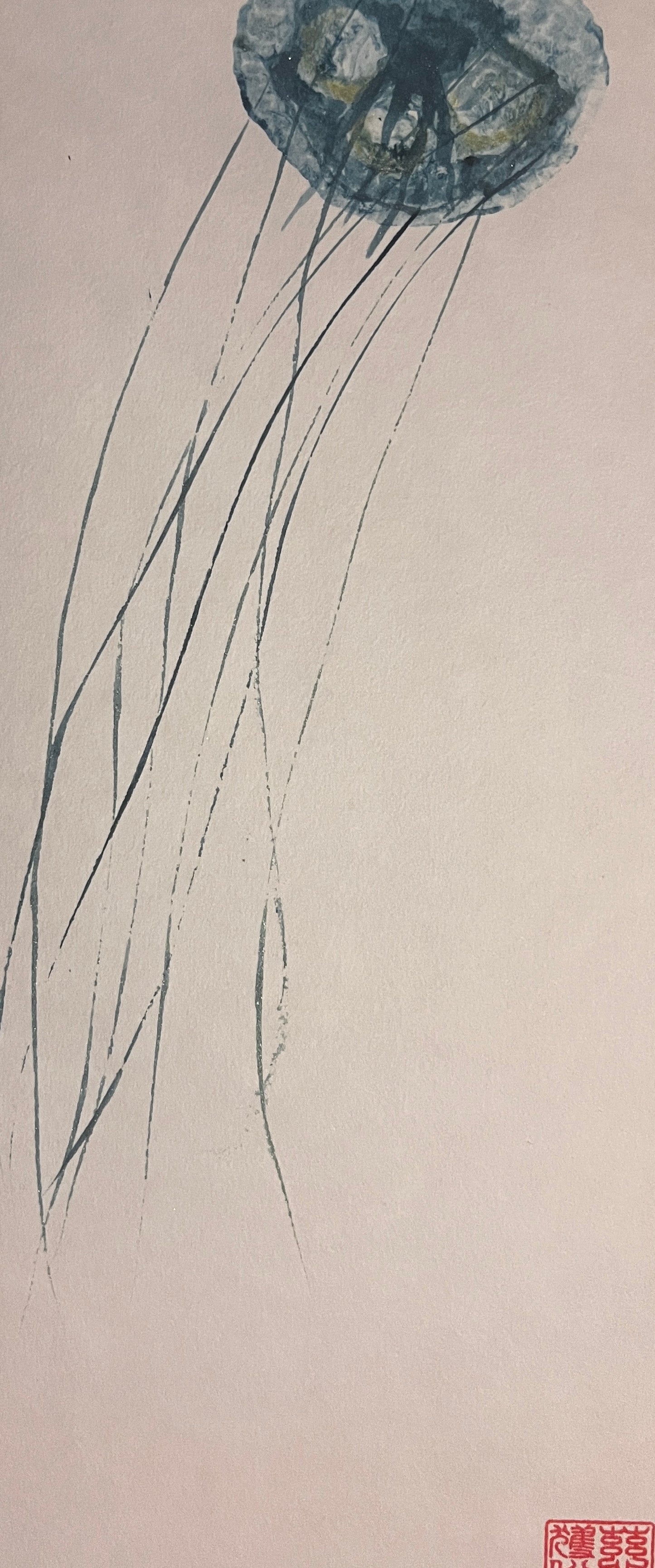 GYOTAKU PRINT TAKEN FROM A JELLY FISH
