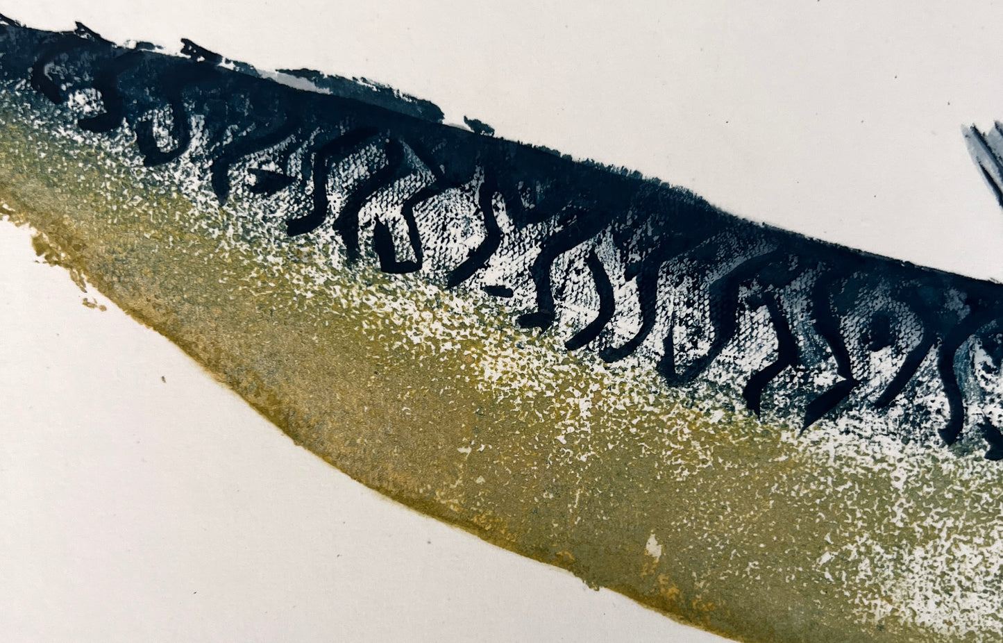 IMPRESSION TAKEN FROM A MACKEREL BLUE AND GOLD