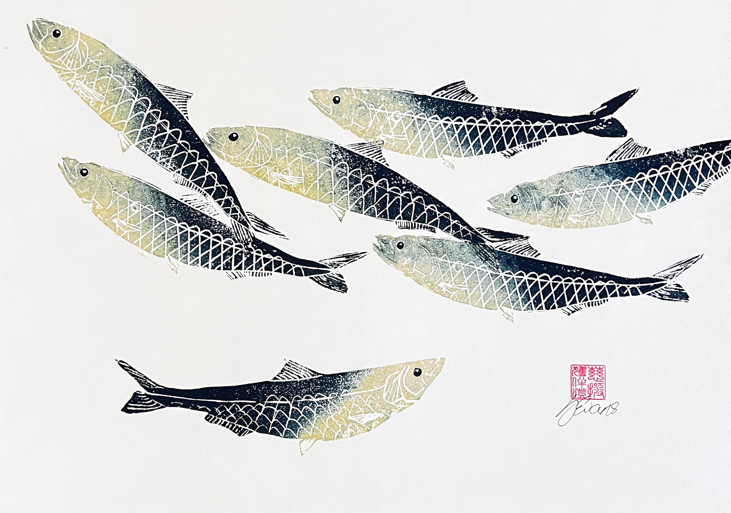 Sardine Lino Print Gyotau