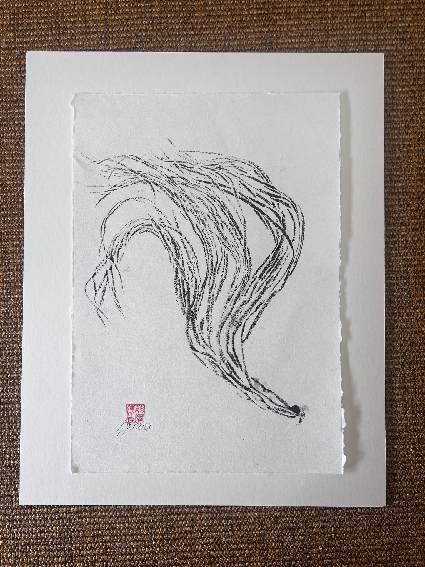 Sea Spaghetti – Gyotaku Print