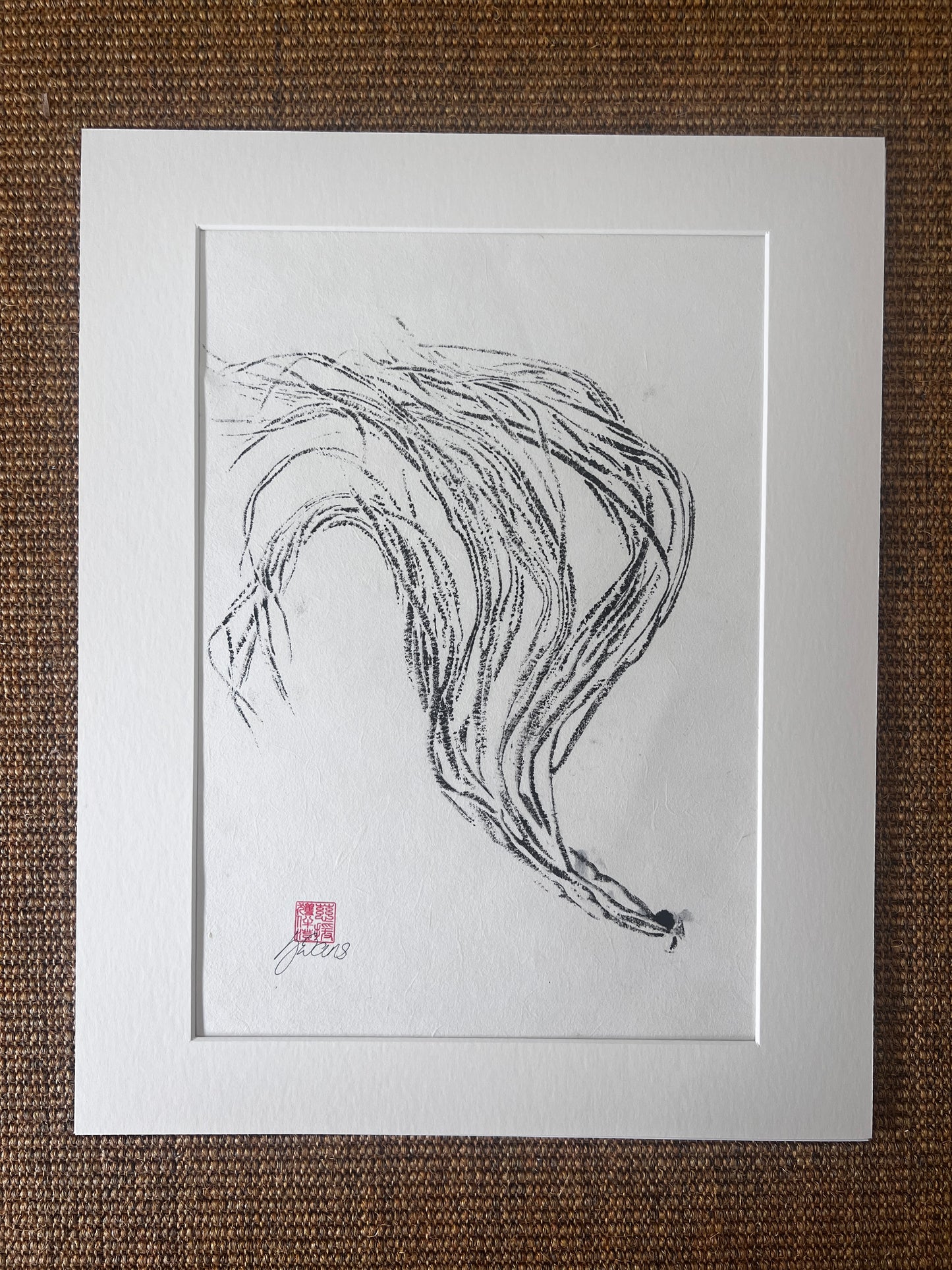 Sea Spaghetti – Gyotaku Print