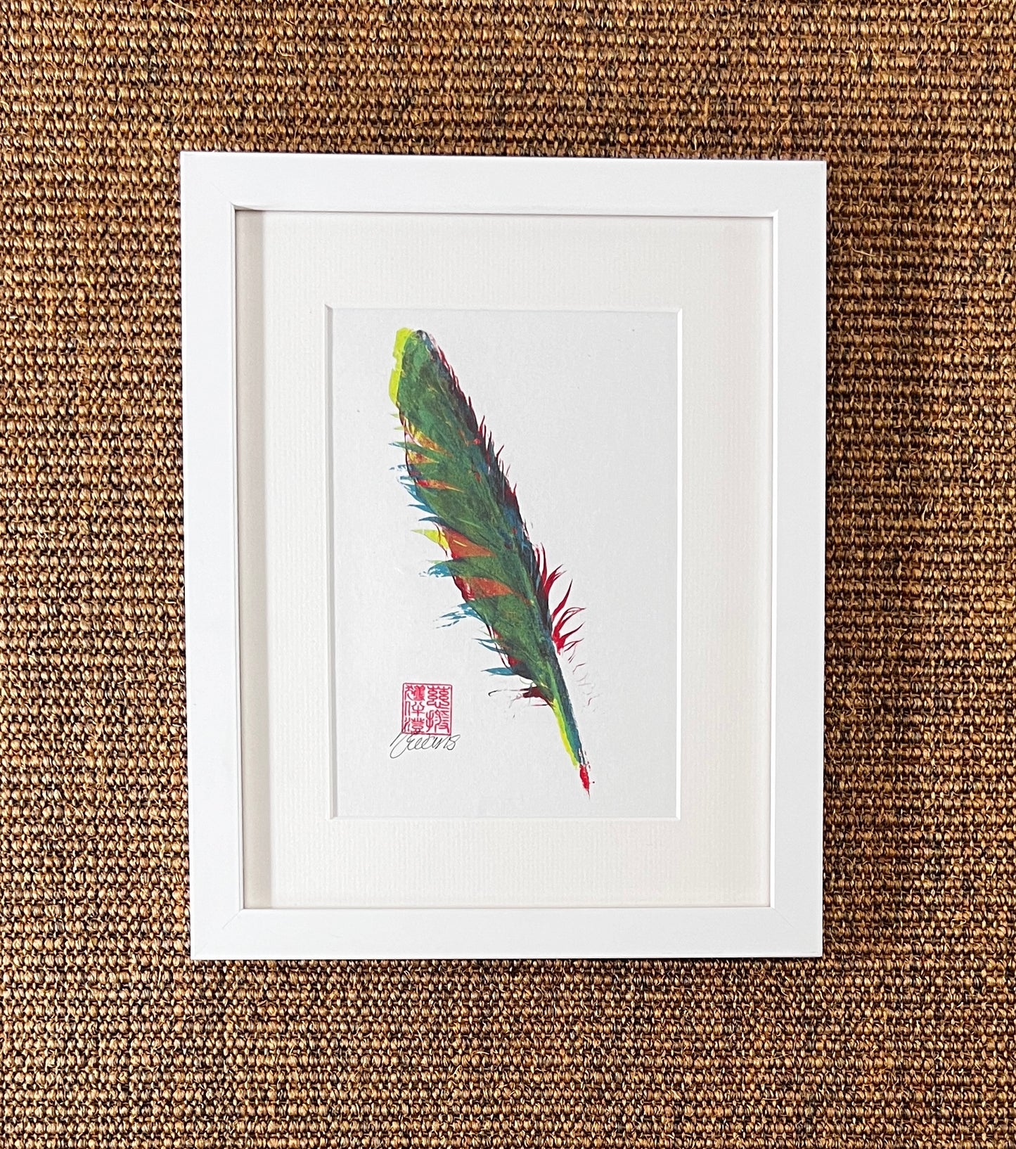 Layered Feather Print A5