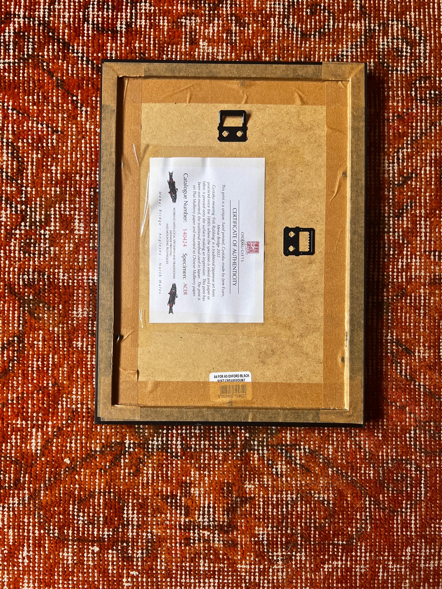 Framed Gyotaku of Acer Leaves A5