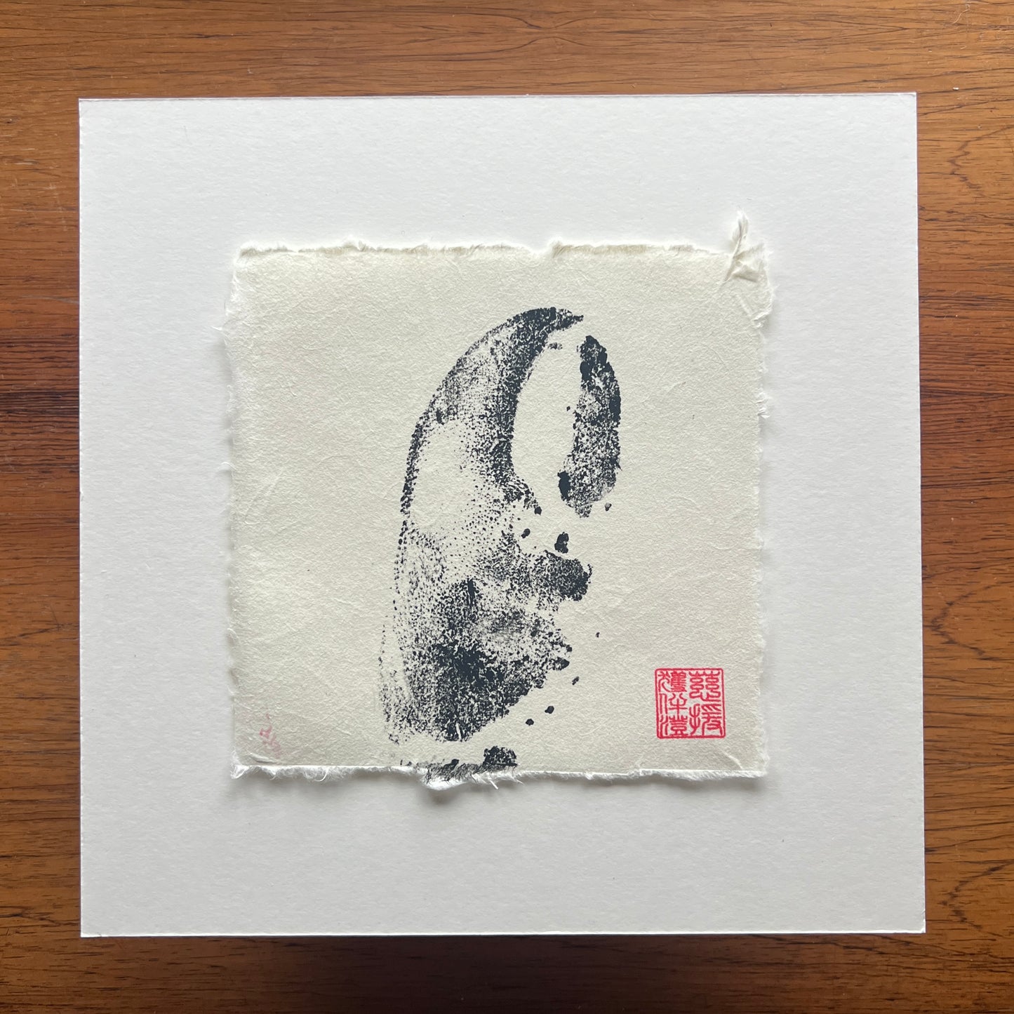 Lobster Claw Mini Print – Black on Thai Mulberry Paper