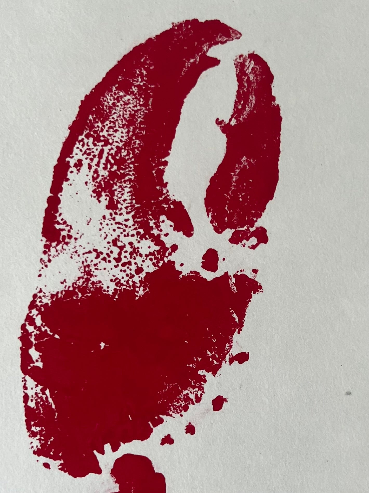 Lobster Love, Gyotaku Impression of an Anglesey Lobster