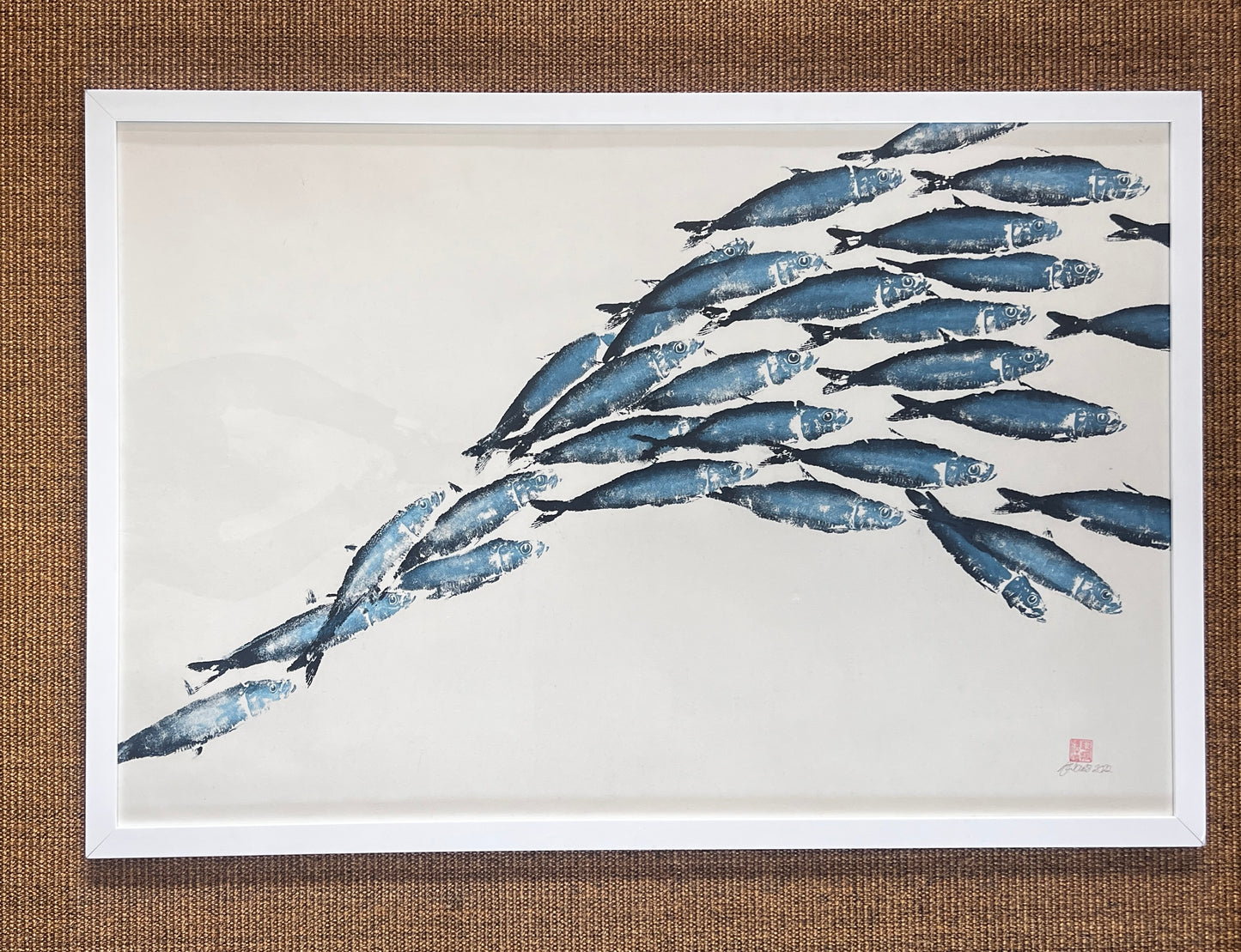 Large Print from Sardine on Japanese Hand Made Paper