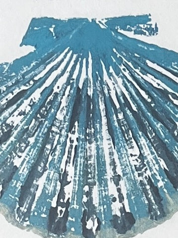Scallop Shell Duo Gyotaku