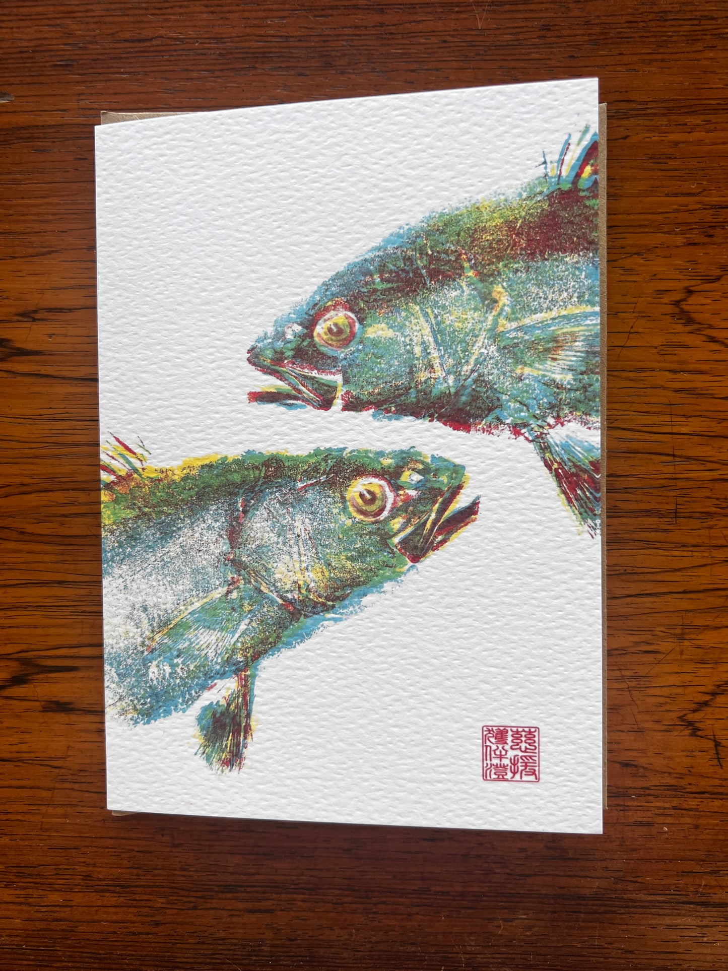Bass Heads Greeting Card