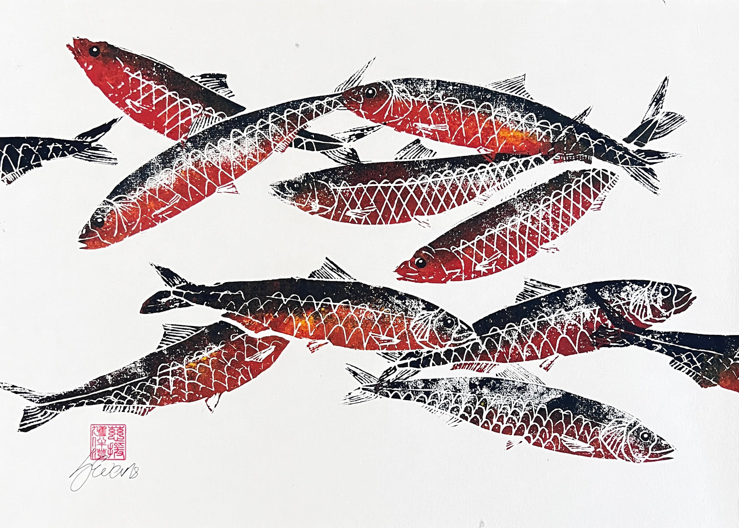 Sardine Lino Print Gyotau