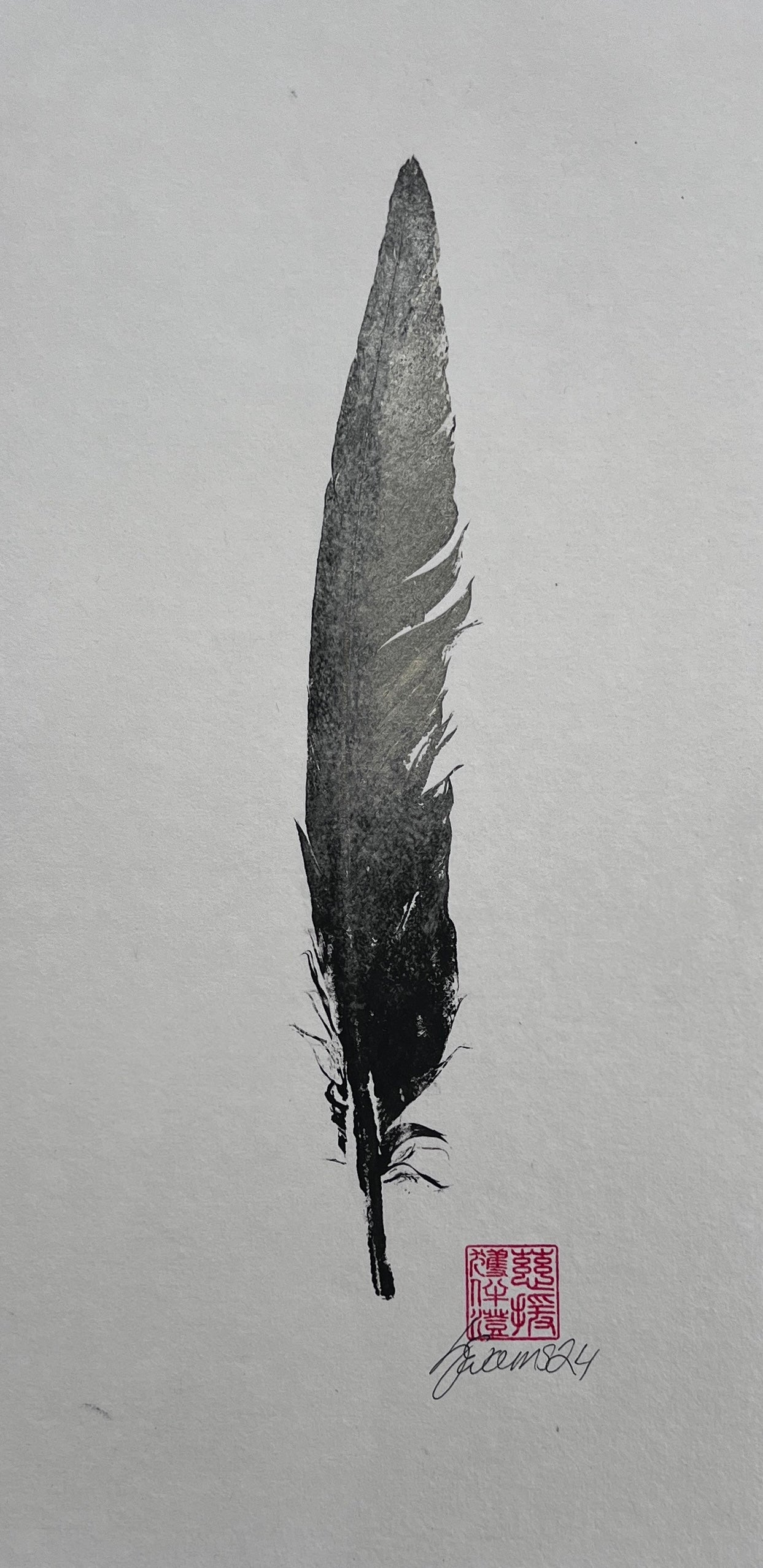 Feather Gyotaku