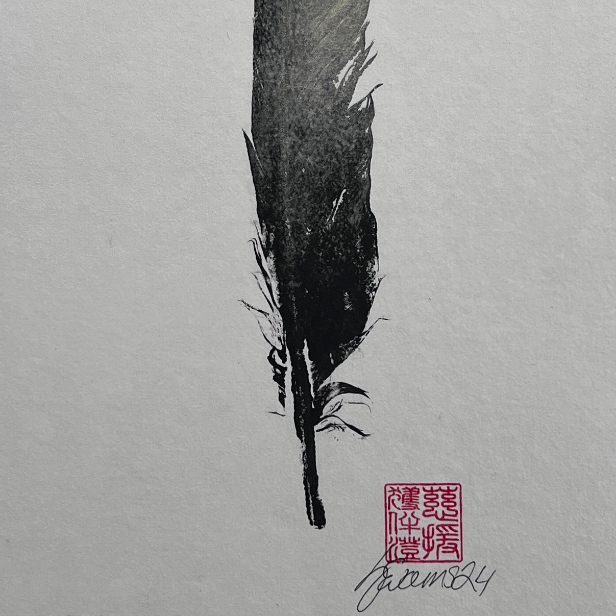 Feather Gyotaku