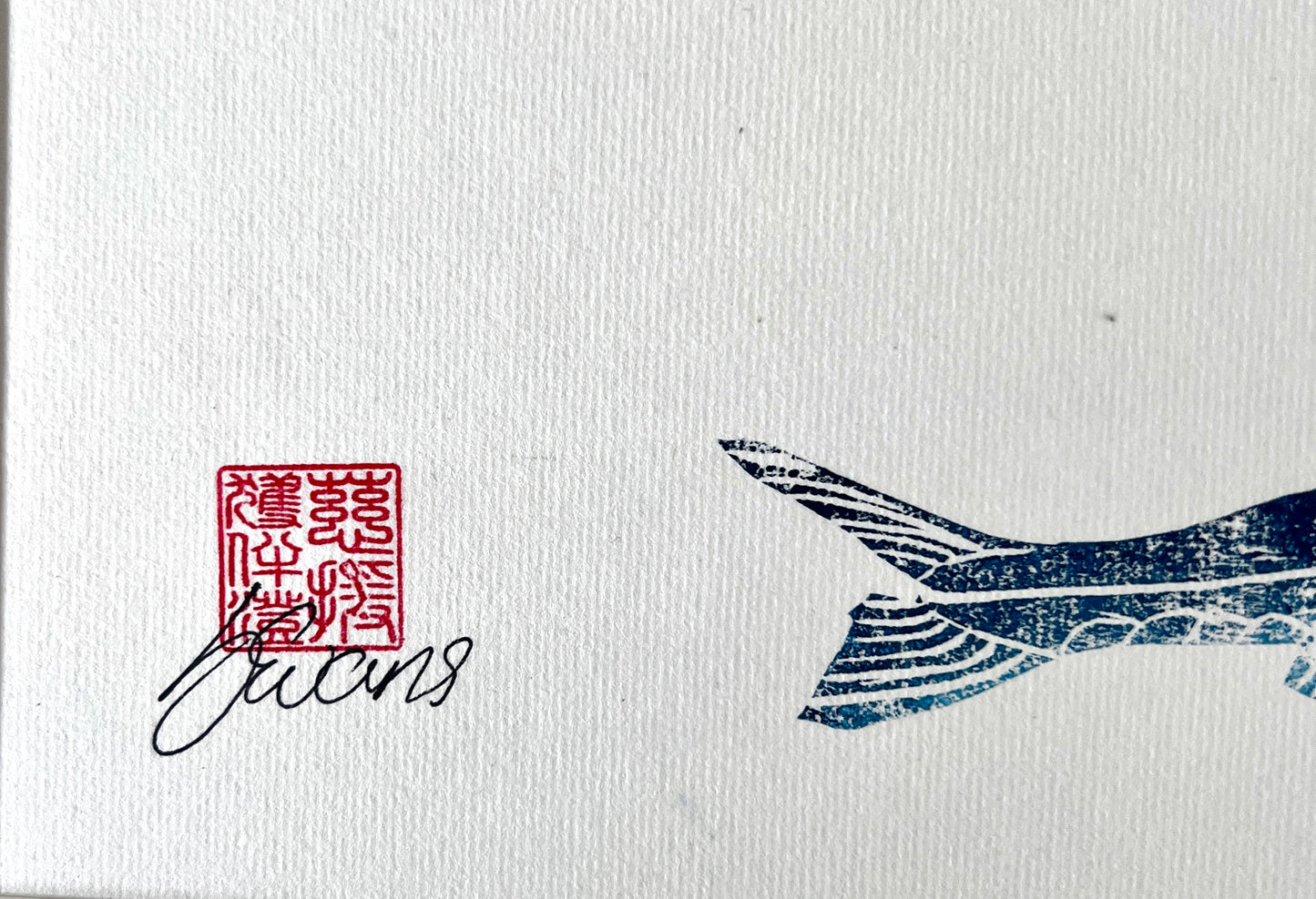 A4 Sardine Lino Print Gyotau
