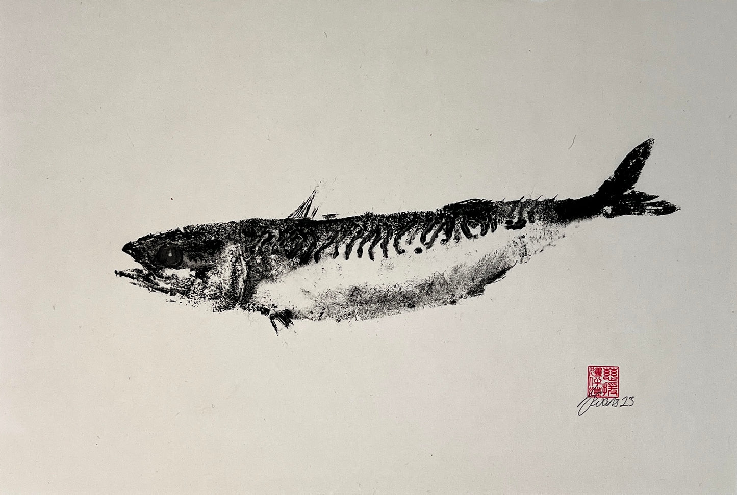 IMPRESSION TAKEN FROM A MACKEREL