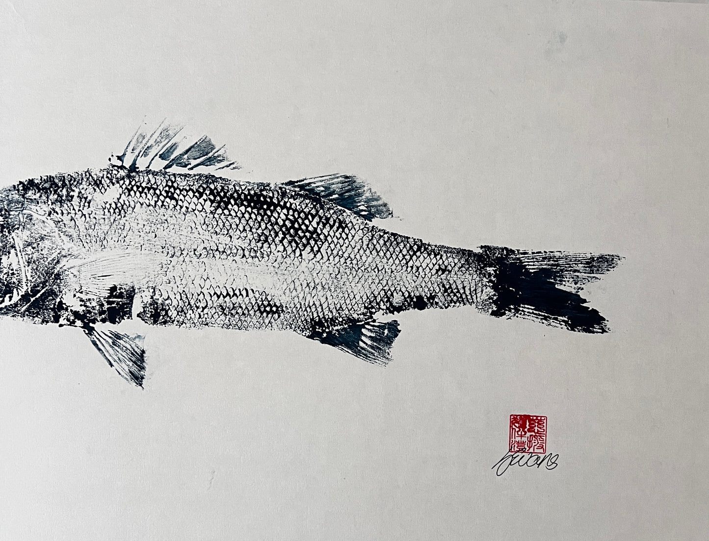 Anglesey Sea Bass Gyotaku