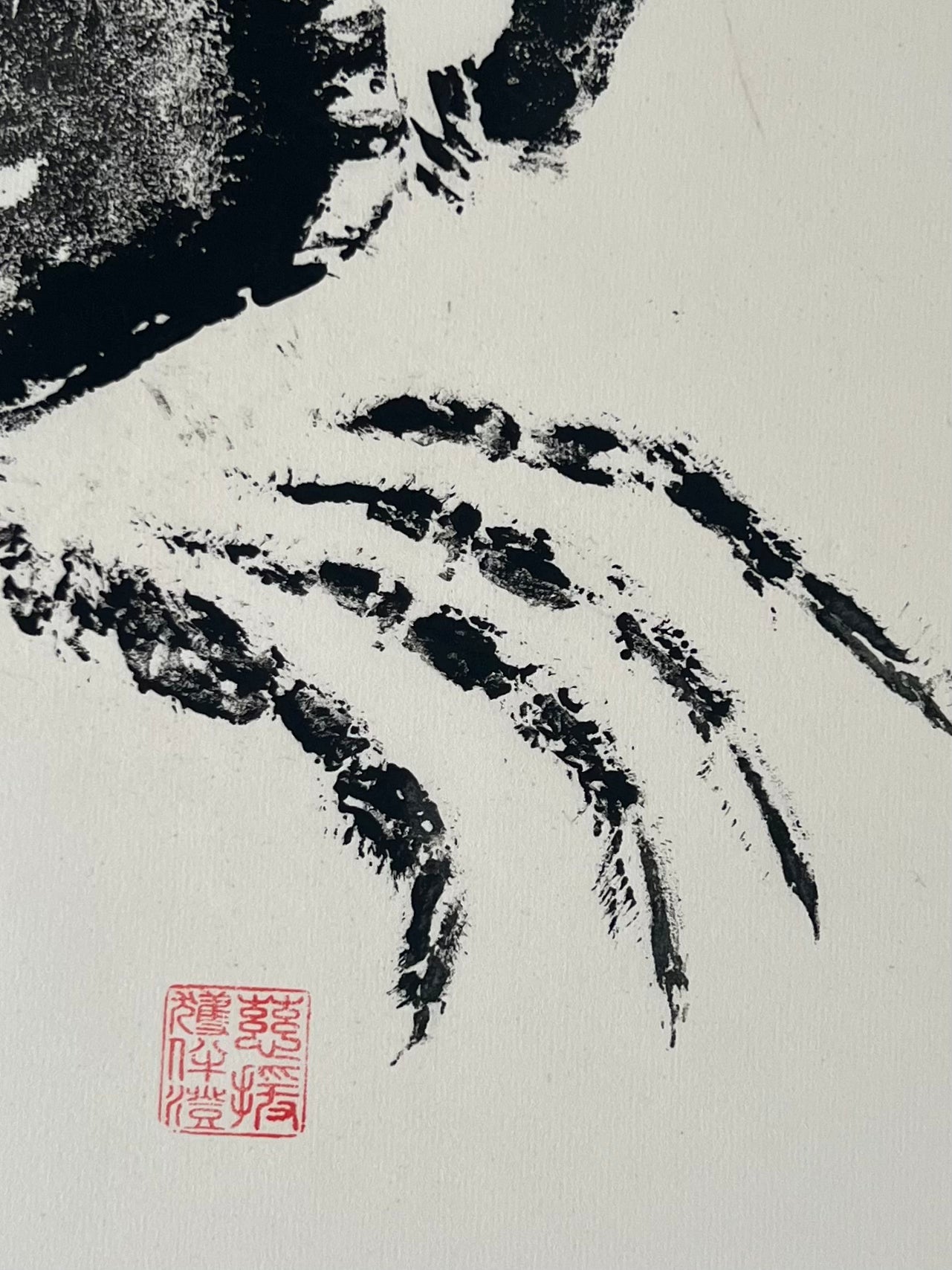 Hand Printed Gyotaku Anglesey Crab