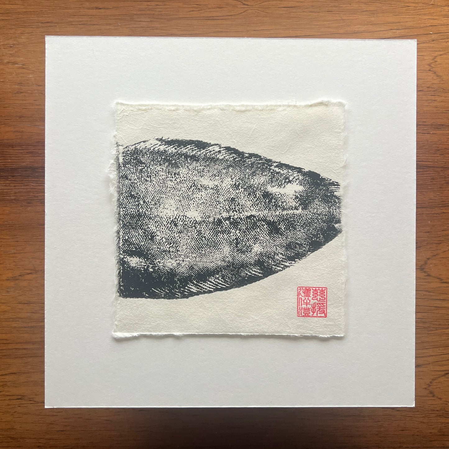 Dover Sole Mini Print – Black Ink on Thai Mulberry Paper