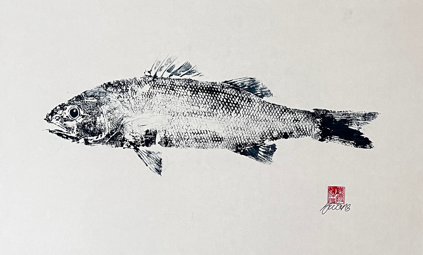 Anglesey Sea Bass Gyotaku