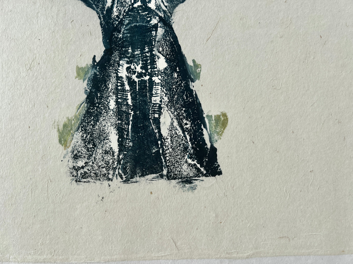 Gyotaku impression taken from a Blue Fin Tuna Tail