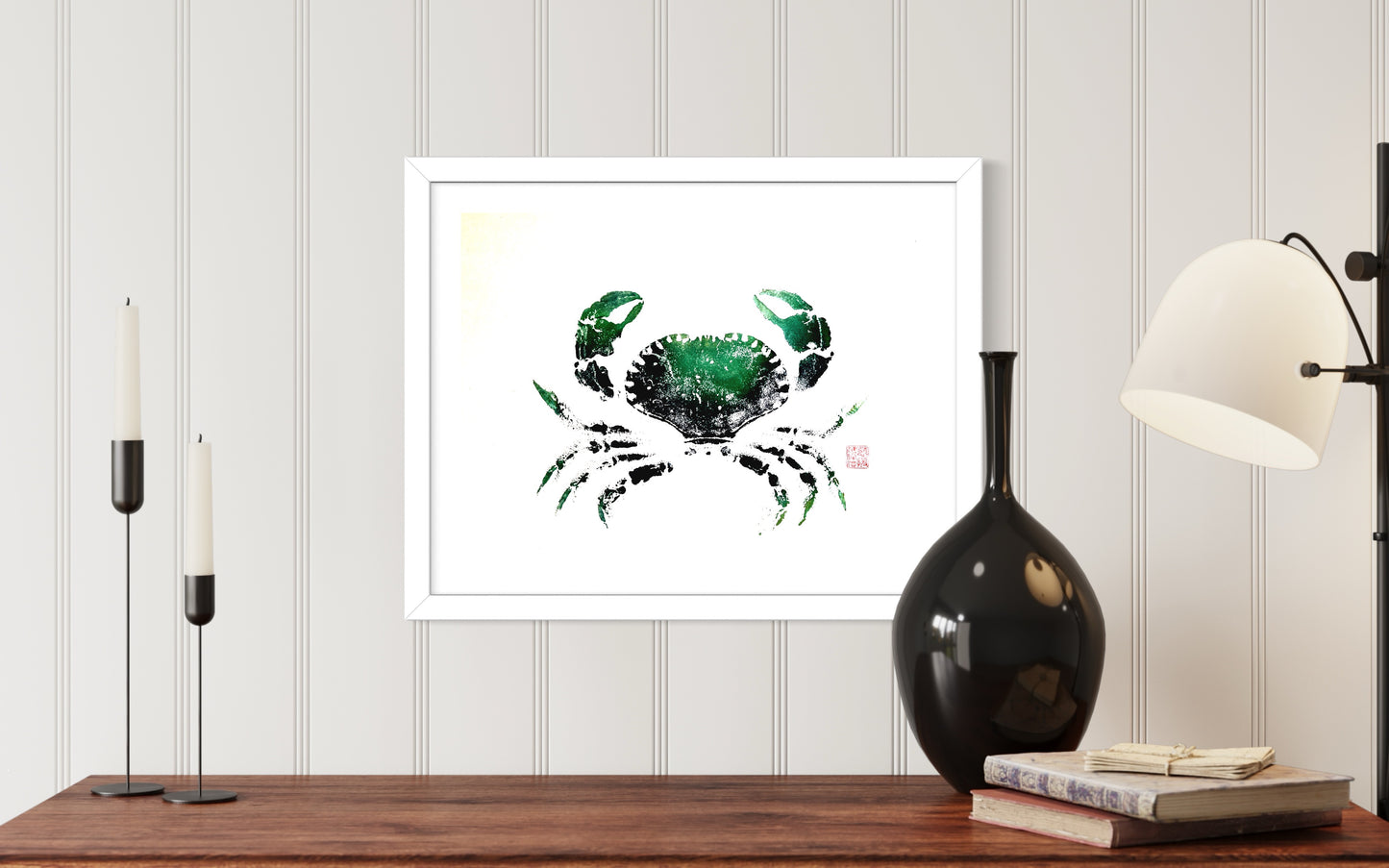 Hand Printed Gyotaku Anglesey Crab