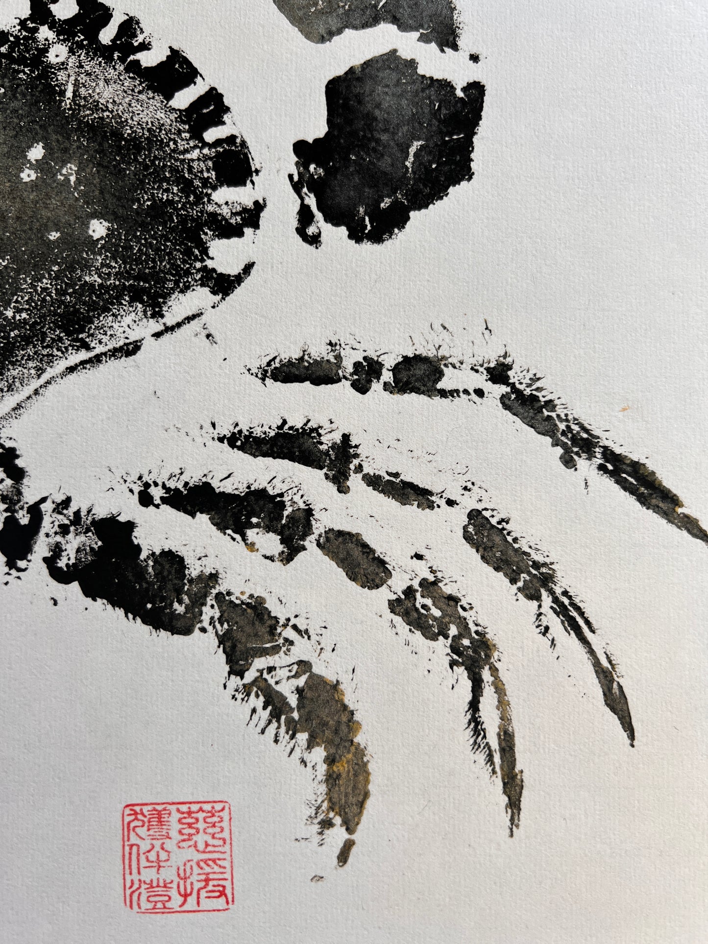 Hand Printed Gyotaku Anglesey Crab
