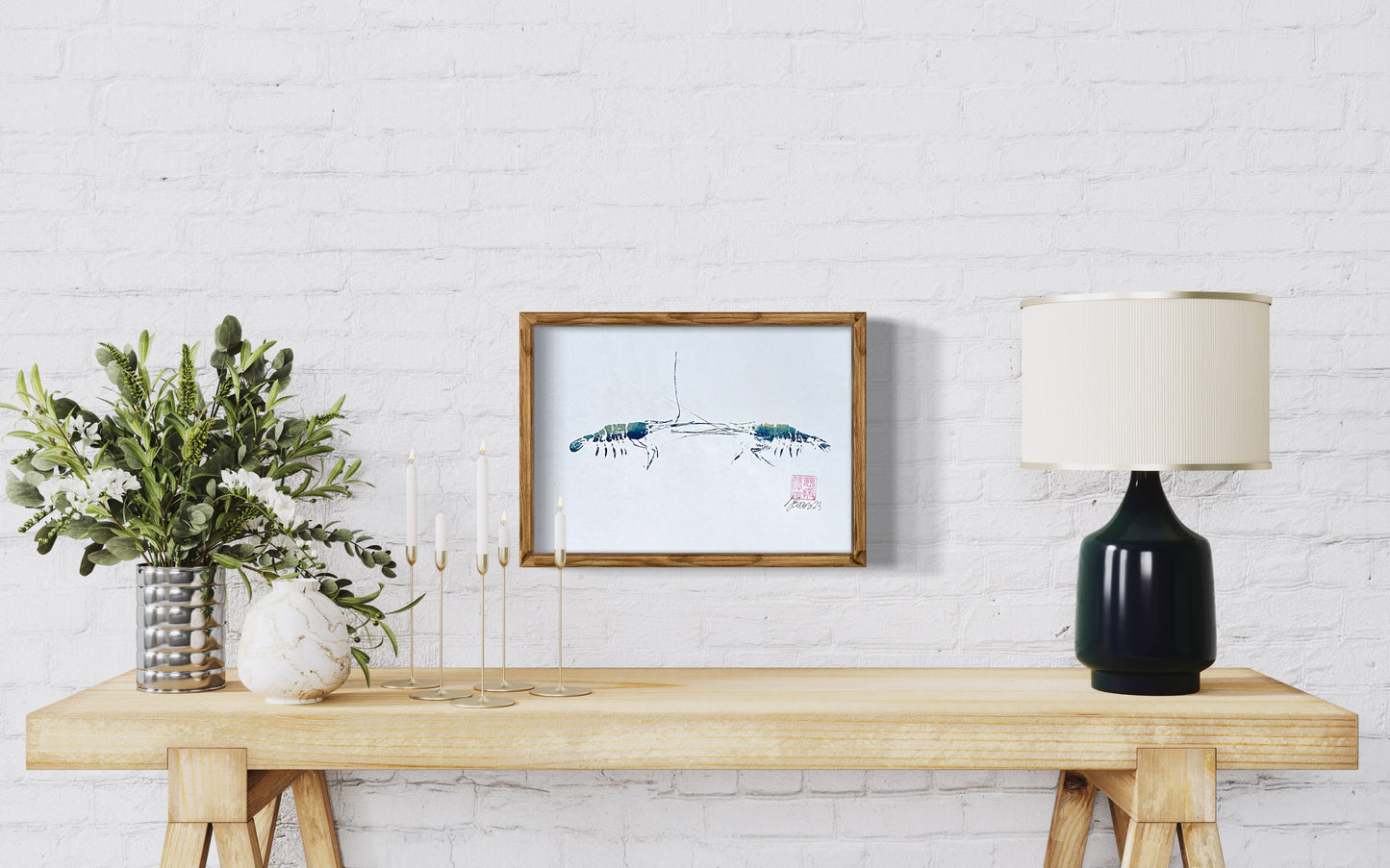 Duo print of Menai Strait Prawn