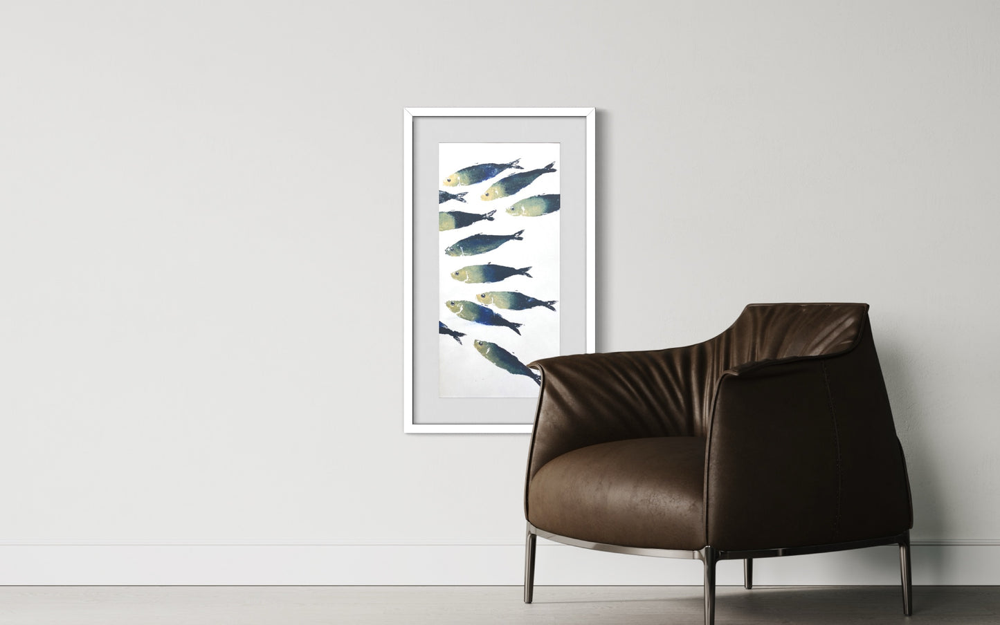 Sardines Gyotaku Print