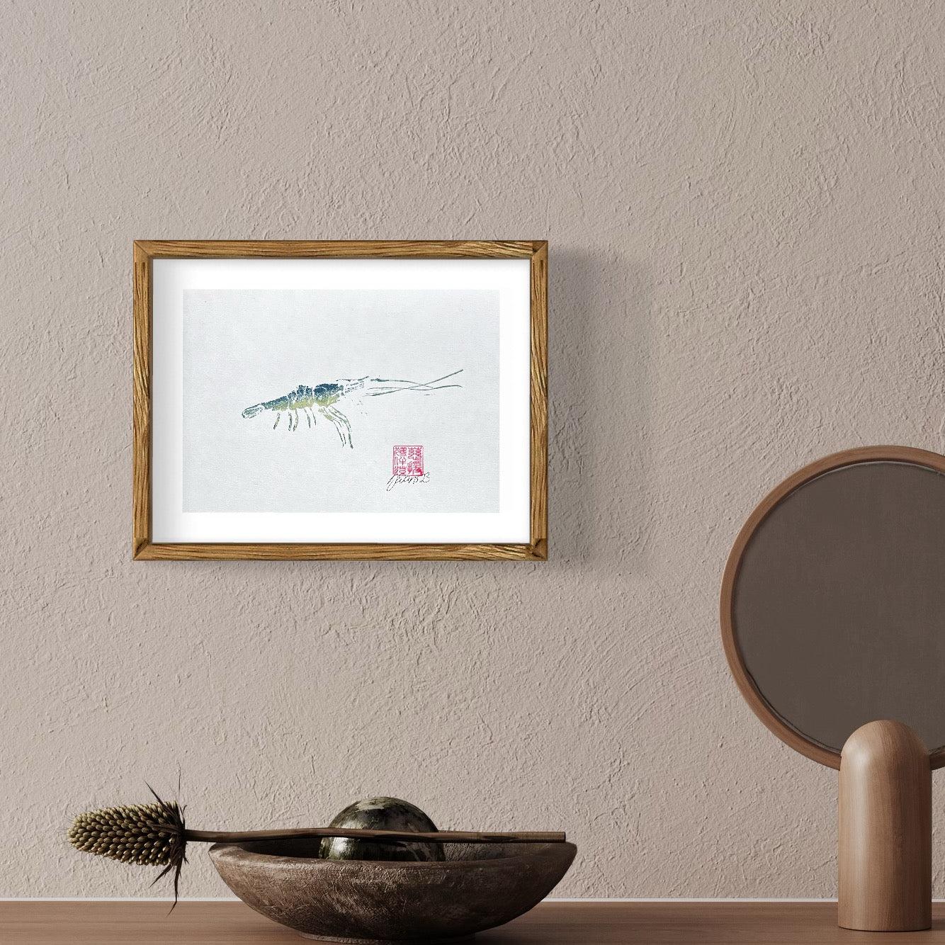Print of Menai Strait Prawn