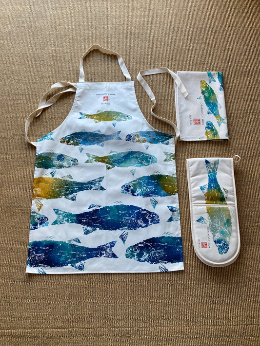 Sea Bass Kitchen Textile Gift Box