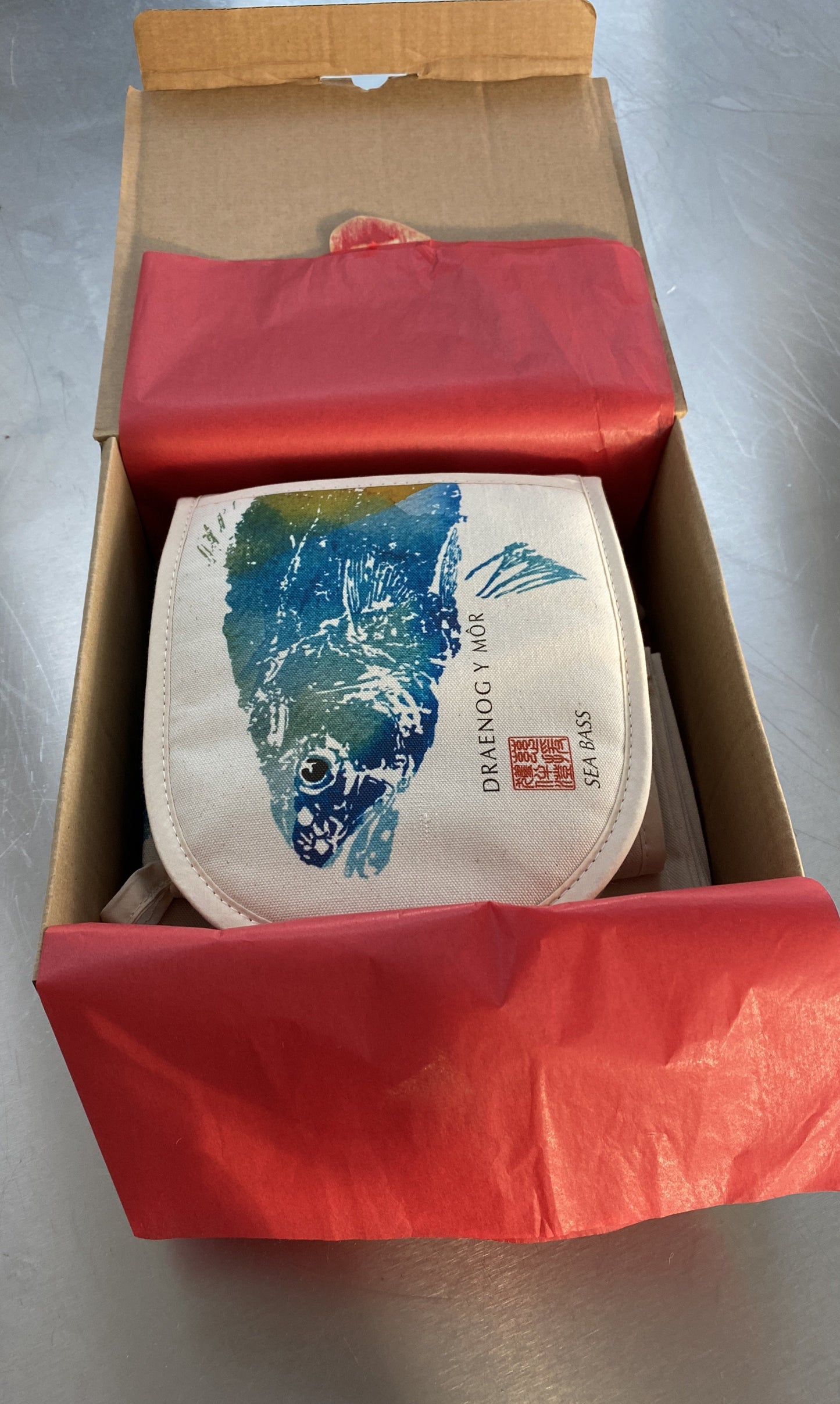 Sea Bass Kitchen Textile Gift Box