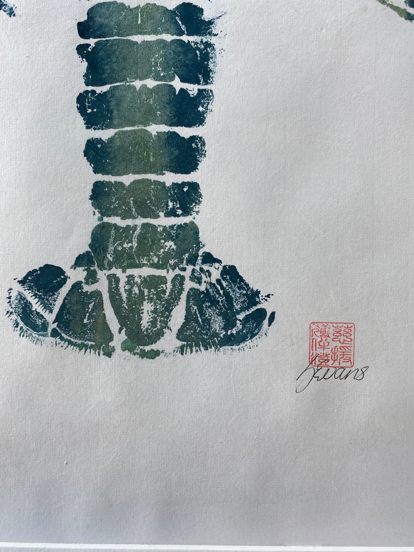 Menai Strait Lobster, Gyotaku Printed and Wet Mounted.