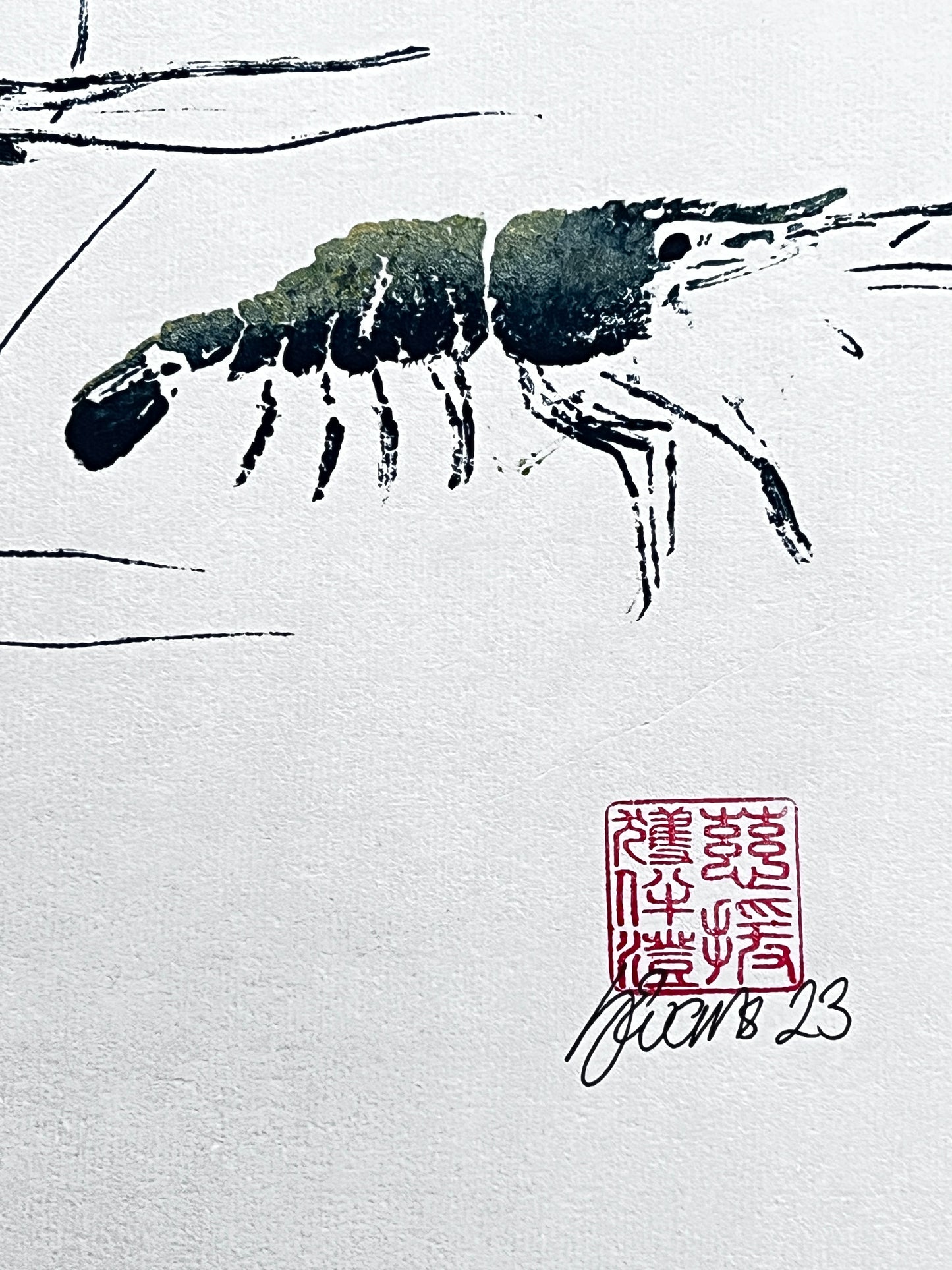Triple print of Menai Strait Prawn