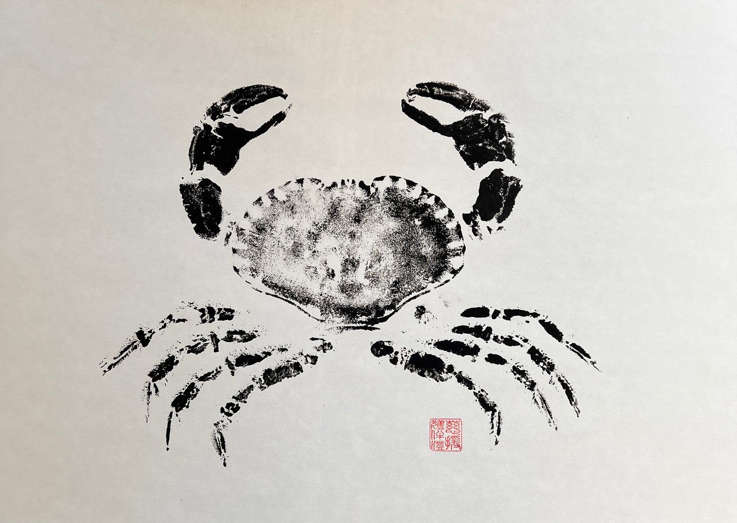 Hand Printed Gyotaku Anglesey Crab