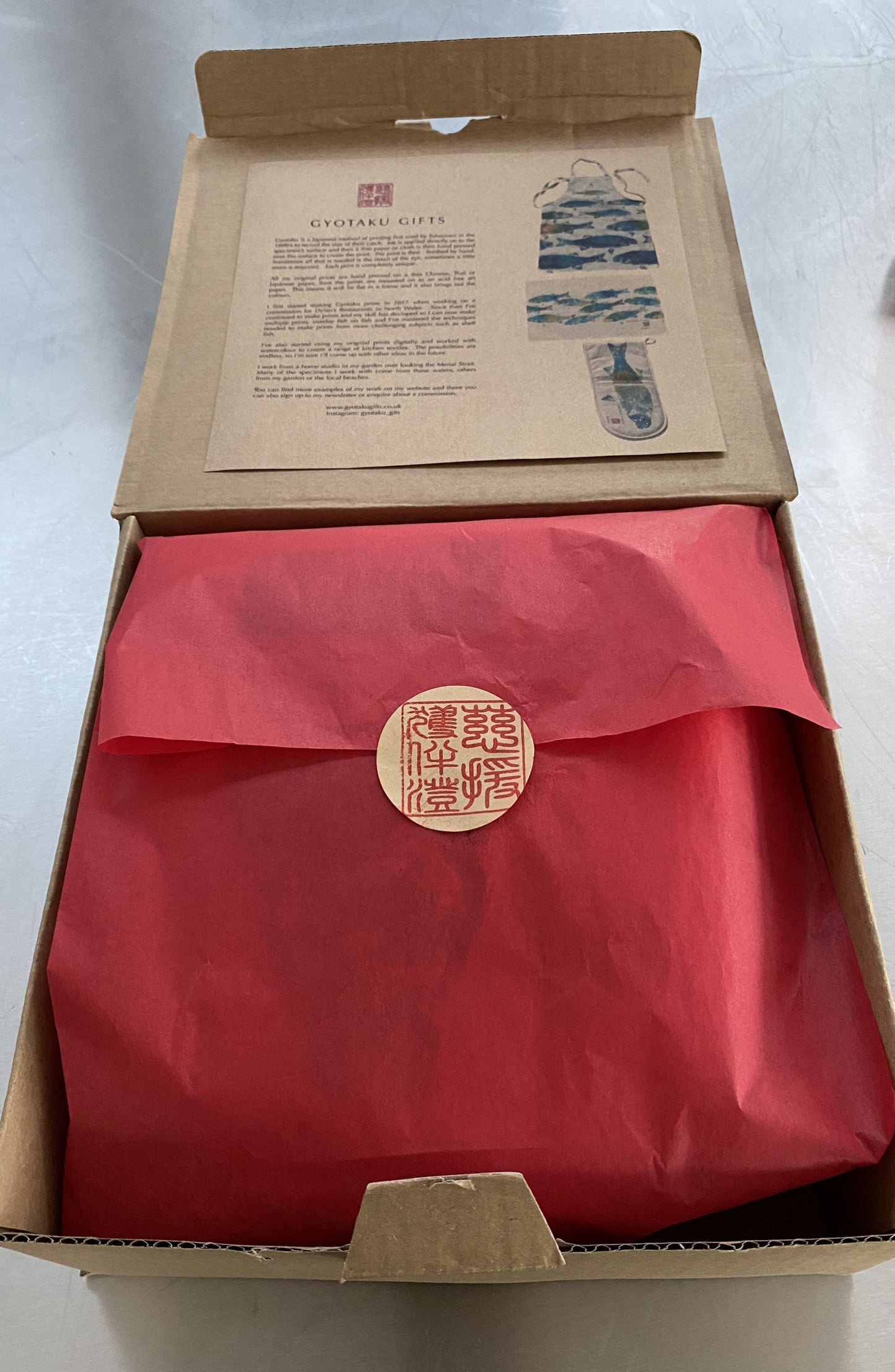 Sea Bass Kitchen Textile Gift Box