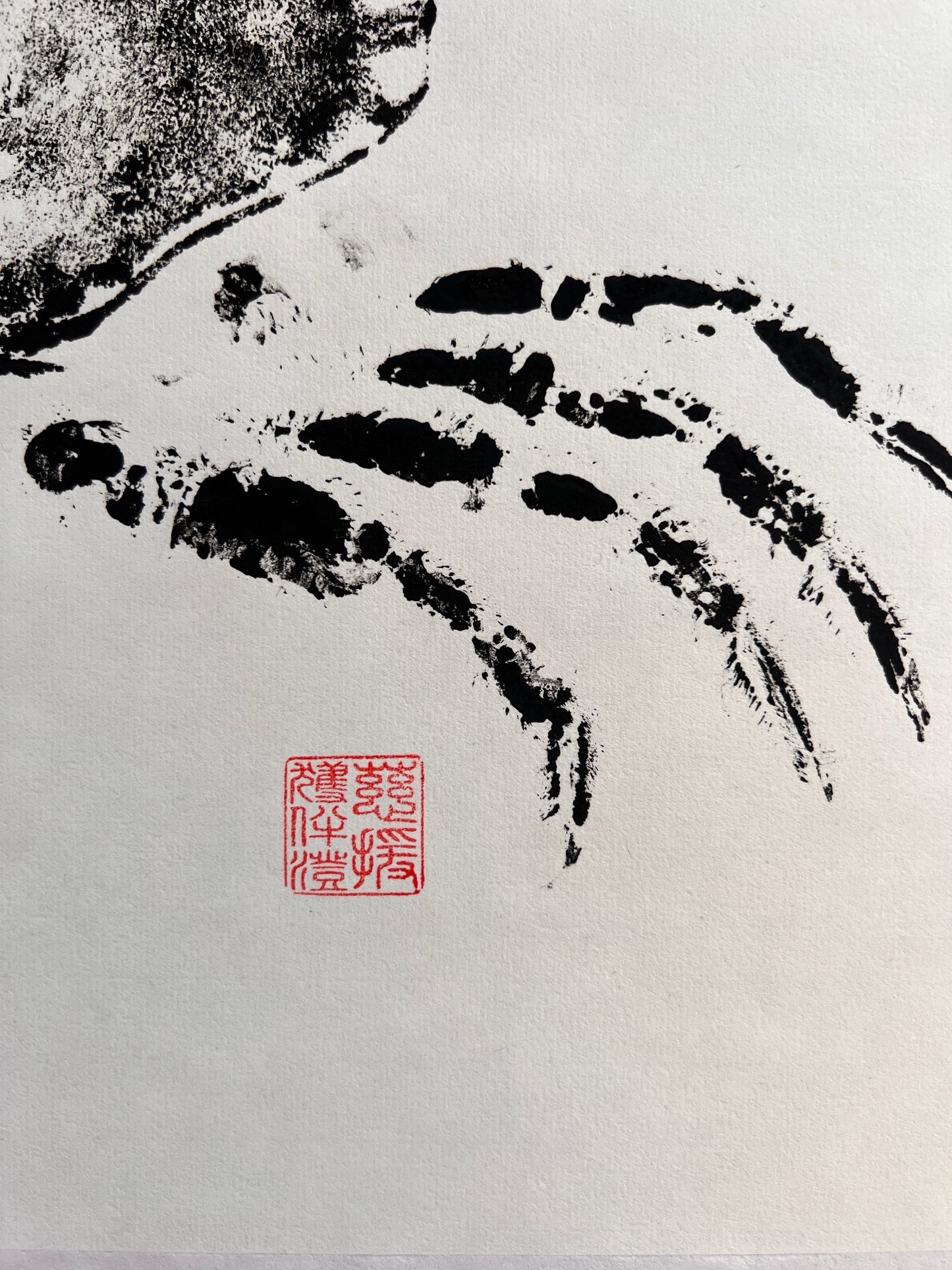 Hand Printed Gyotaku Anglesey Crab