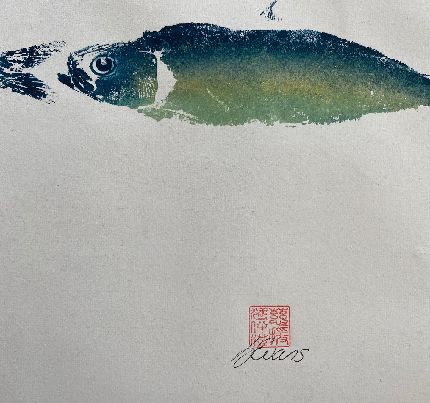 Anglesey North Wales Fish Print Sardines