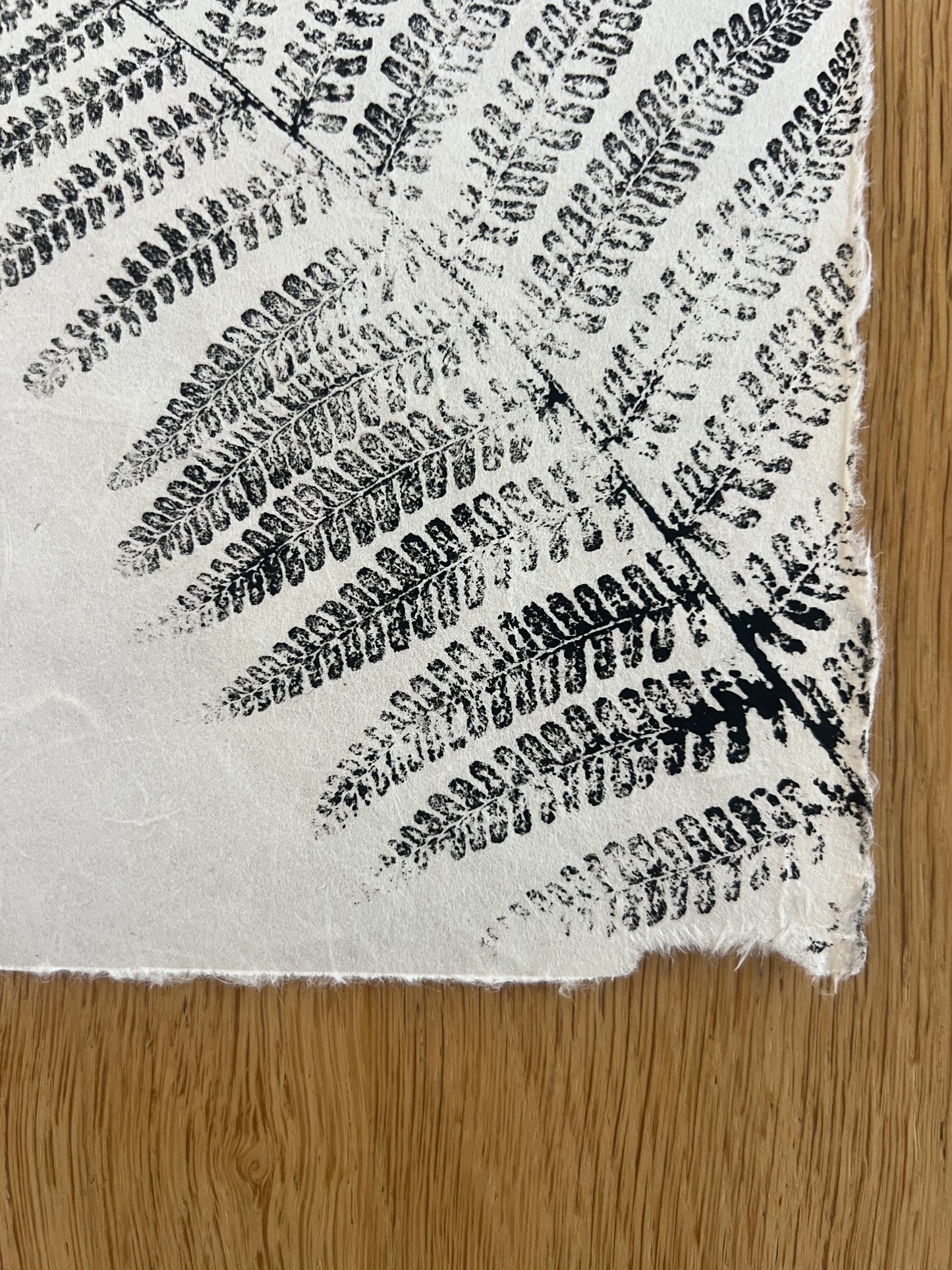 Fern Mini Print – Black Ink on Thai Mulberry Paper
