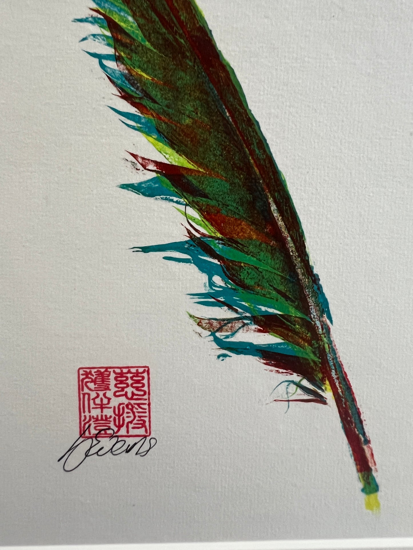 Layered Feather Print A5