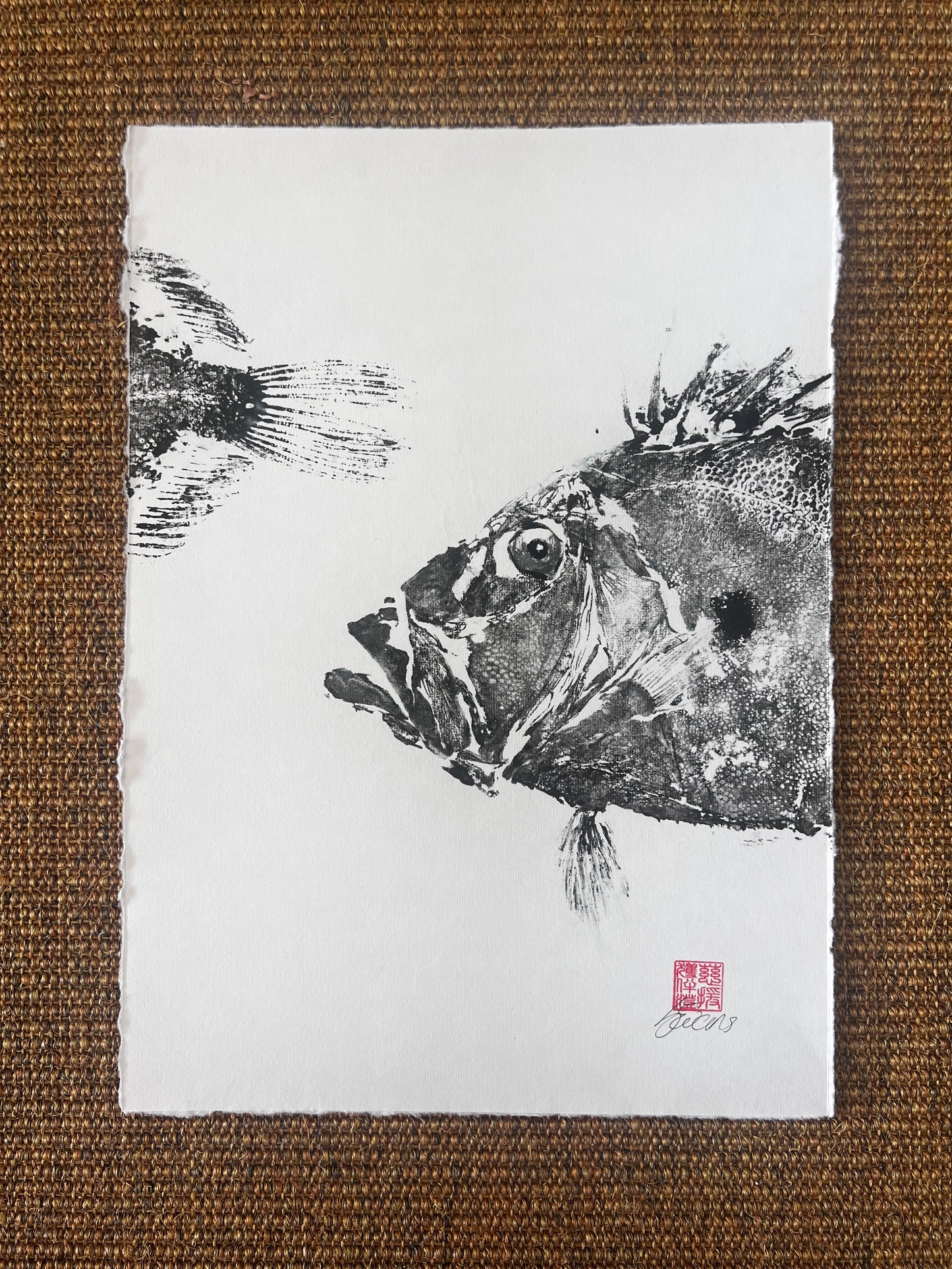John Dory – Gyotaku Print in Sumi