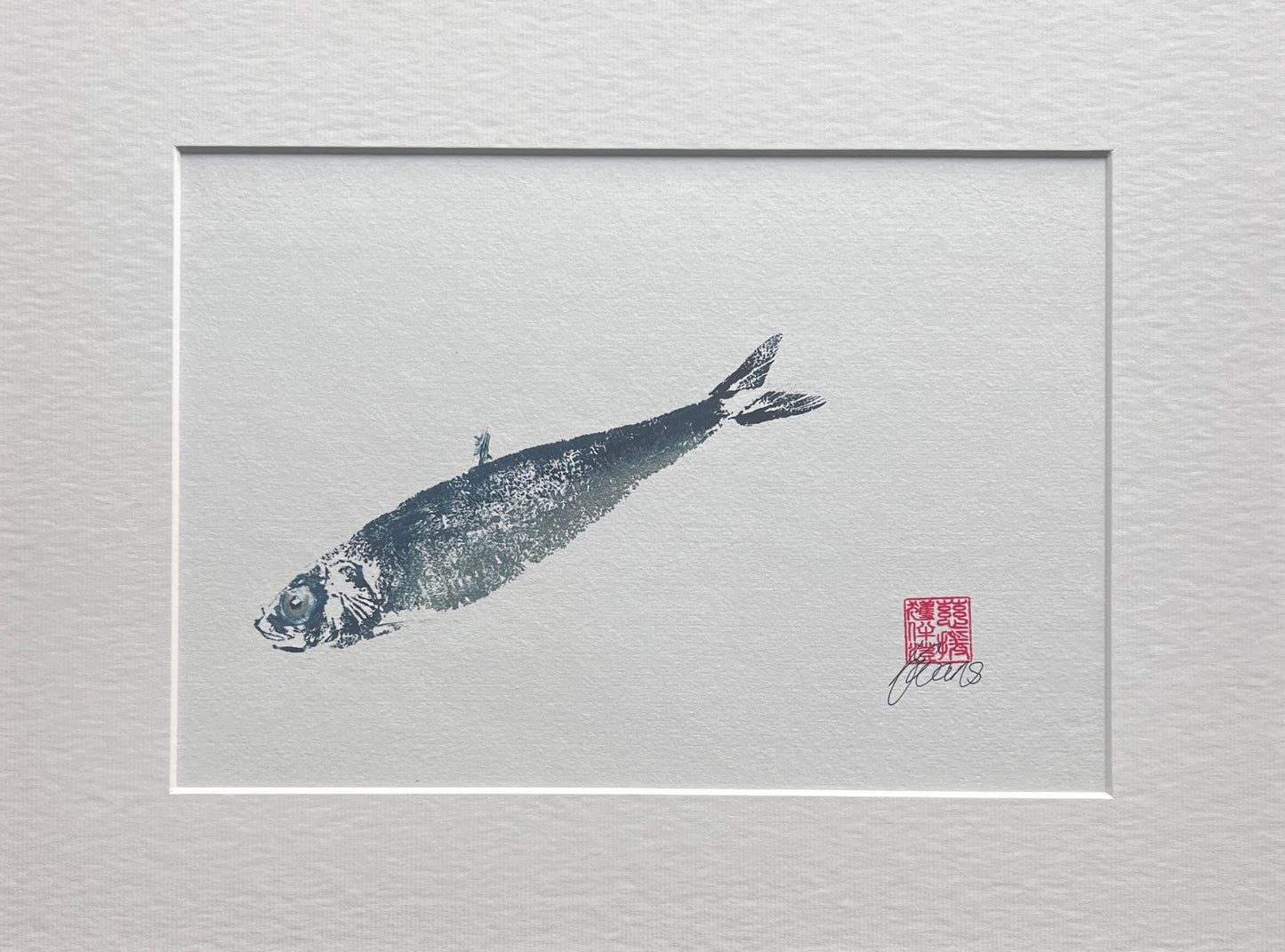 Sardine Gyotaku Print