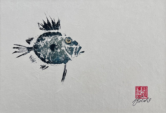 What you looking At?  Gyotaku of a small John Dory