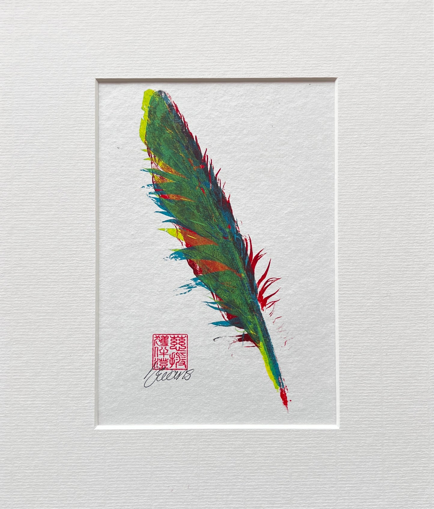 Layered Feather Print A5