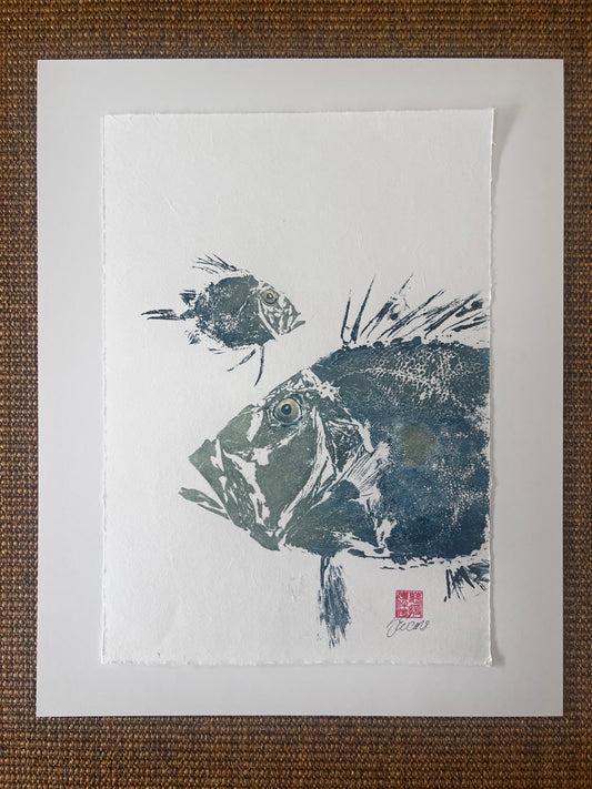 John Dory & Juvenile – Gyotaku Print