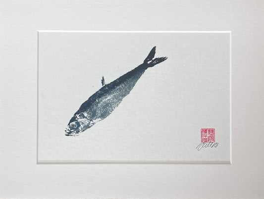 Sardine Gyotaku Print