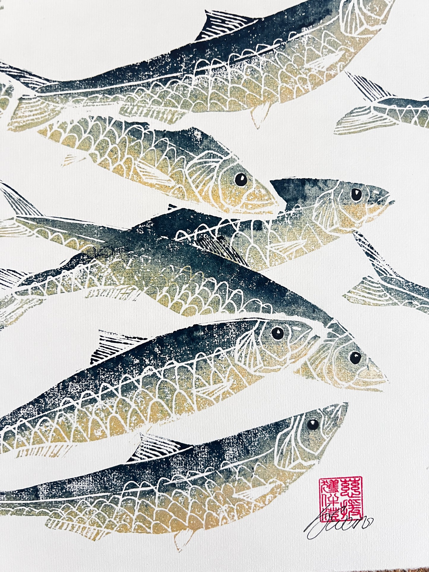 Sardine Lino Print Gyotau